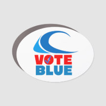 VOTE BLUE (vague bleue) Magnet de voiture