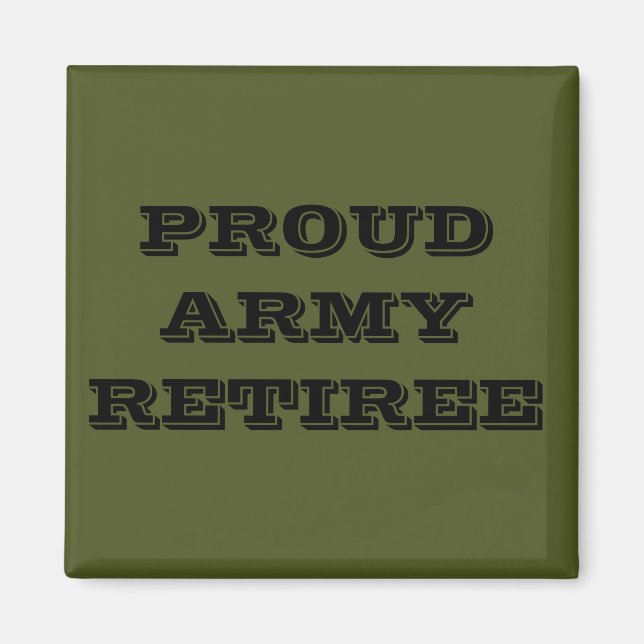 Magnet Proud Army Retiree (Front)