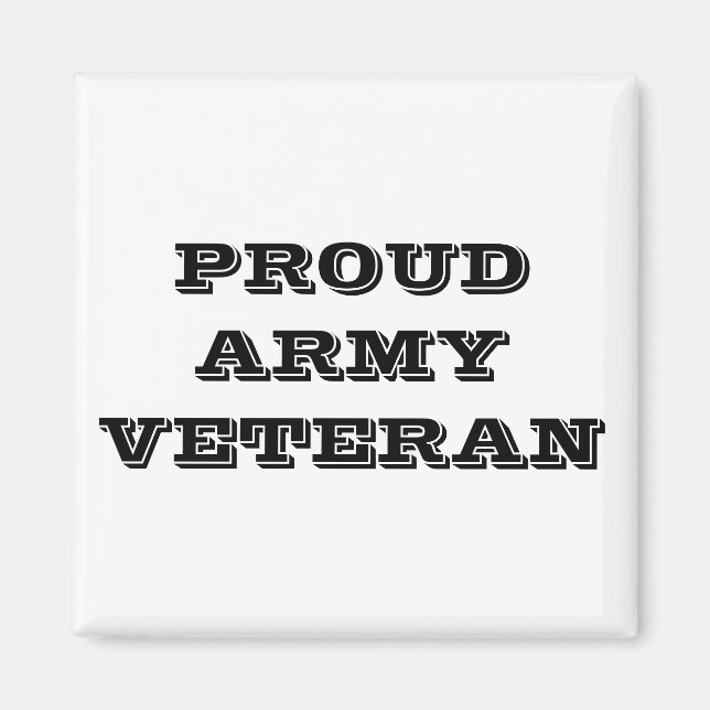 Magnet Proud Army Veteran (Front)