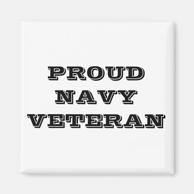 Magnet Proud Navy Veteran (Front)