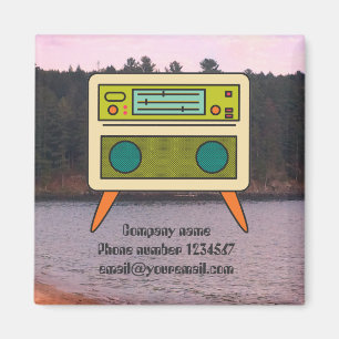 Magnet radio rétro modifiable pour la marque