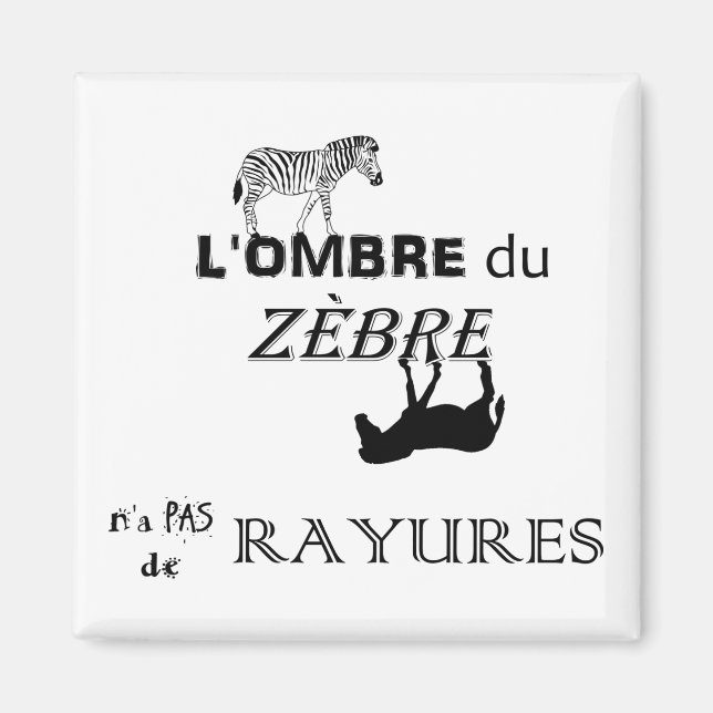 Magnet rayures du zèbre (Devant)