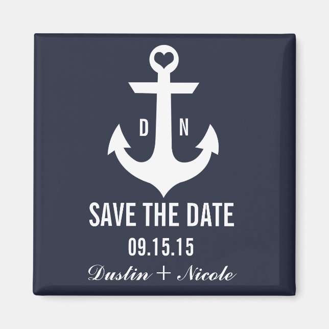 Magnet Réservez la date Ancre (Devant)