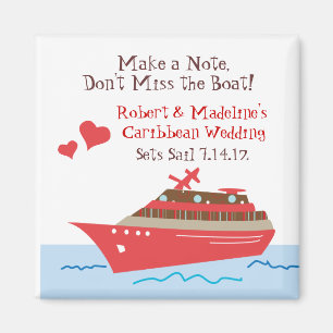 Magnet Réservez la date bateau de croisière