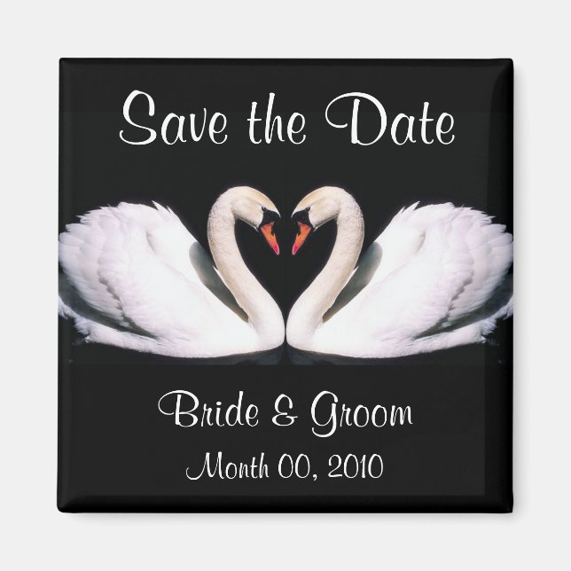 Magnet Réservez la date cygne (Devant)
