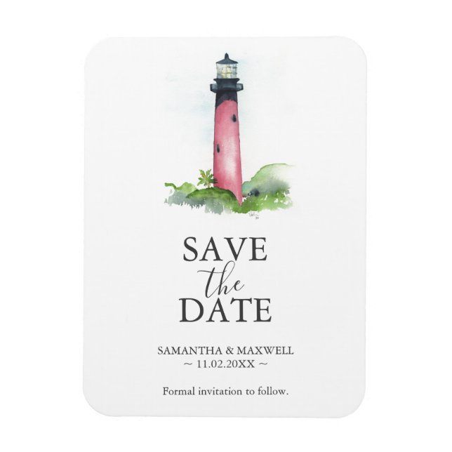 Magnet Réservez la date de mariage de destination (Vertical)