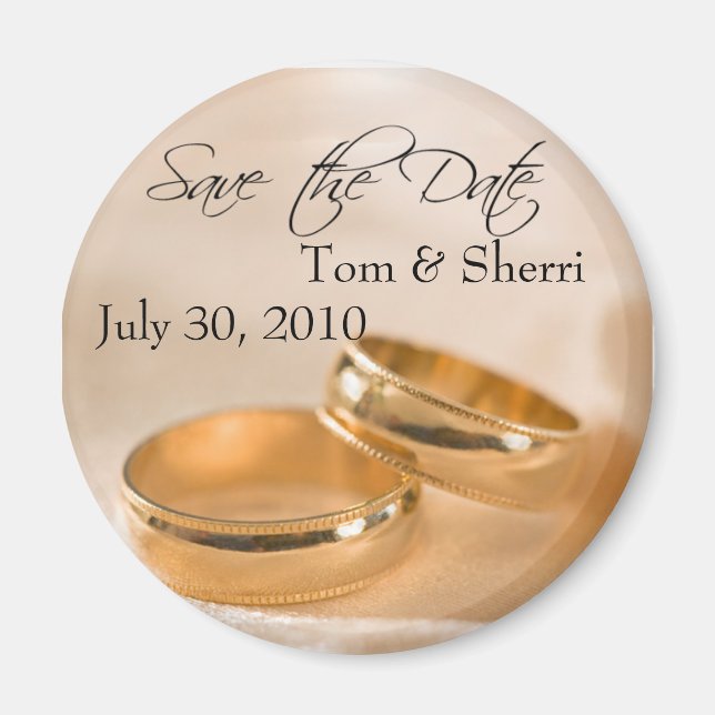 Magnet Réservez la date personnalisée (Devant)