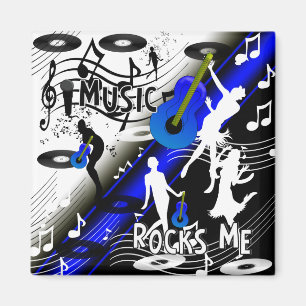 Magnet Retro Rock 'N' Roll Music Rocks Me