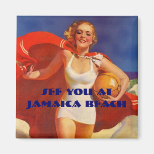 Magnet ~ RETRO Stylish Lady En maillot De Bain À L