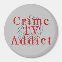 Magnet rond accroché à la télévision criminelle