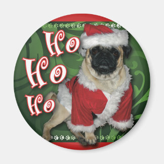 Magnet rond Carlin père Noël