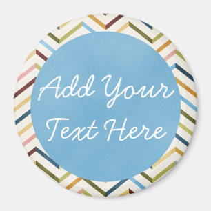 Magnet rond personnalisé MultiColor Chevron