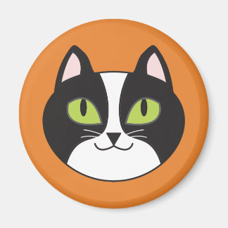 Magnet rond Tuxedo Chat
