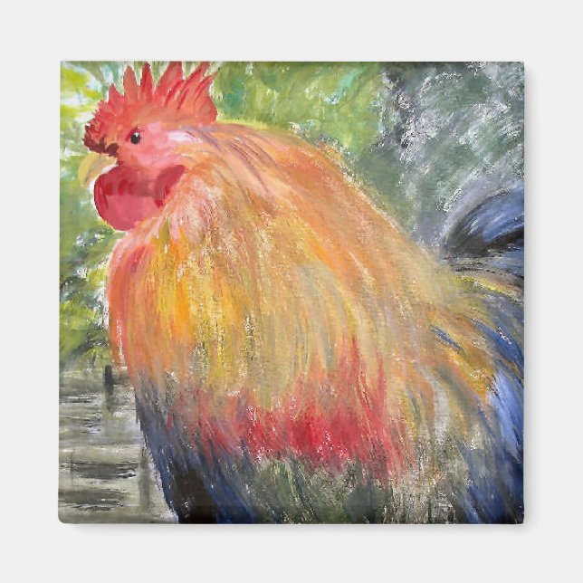 Magnet - Rooster/Chicken Art (Front)