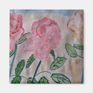 Magnet Rose d'été Abstrait