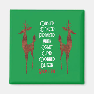 Magnet -  Santa's Reindeer -Rudolph 