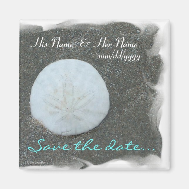 magnet - save the date w/sand dollar (Front)