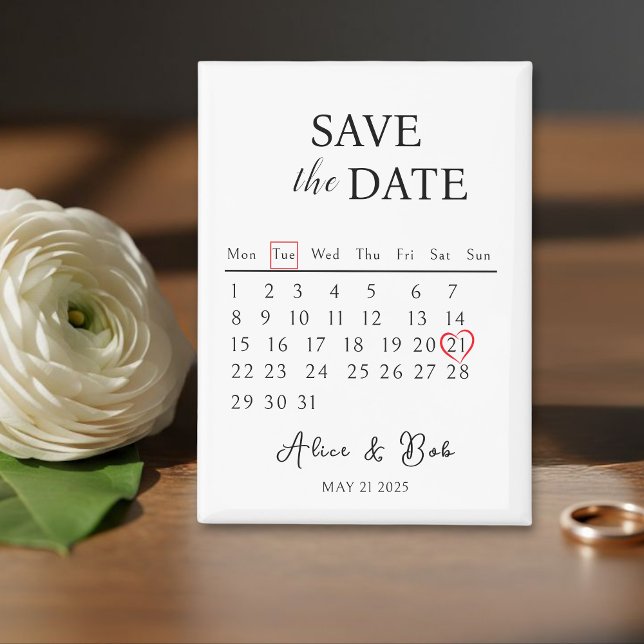 Magnet save the dates, Customizable Save the Date  (Créateur téléchargé)