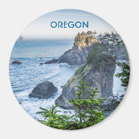 Magnet: Sea Stacks And Iris (Round)