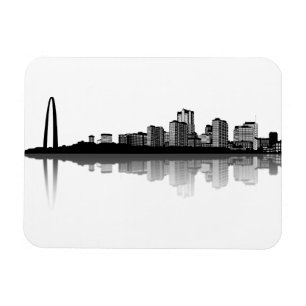 Magnet Skyline de St. Louis (b/w)