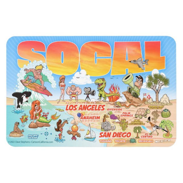 Magnet Southern California Beach Paradise (Horizontal)