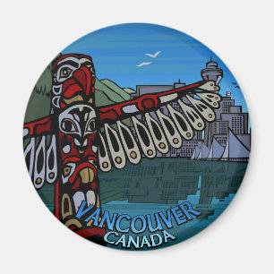 Magnet Souvenir Magnet de Vancouver Boutons et cad