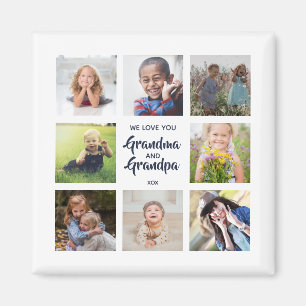  Magnet spécial 8 photos pour grand-père grand-m