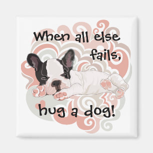 Magnet Square Hug a Dog