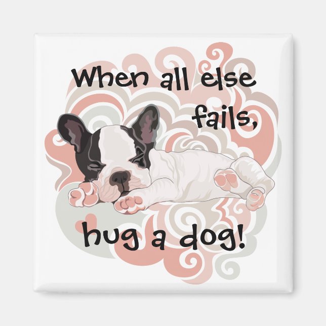 Magnet Square Hug a Dog (Front)