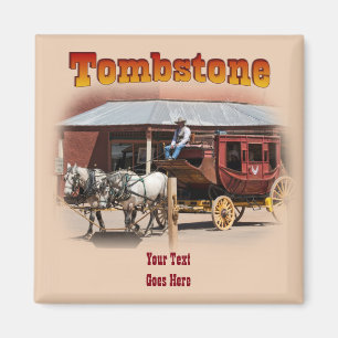 Magnet: Stagecoach Ride #1 (Square) Magnet