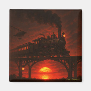 Magnet steampunk Le Train des Ombres