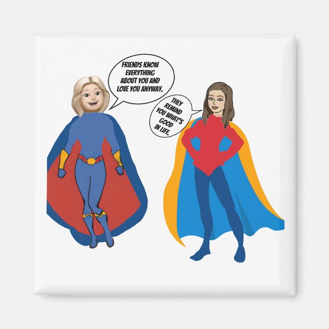 Magnet Super Friends personnalisé (Devant)
