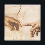 Magnet - The Creation of Adam<br><div class="desc">This beautiful gift features "The Creation of Adam",  a section of Michelangelo's painting on the ceiling of the Sistine Chapel. It illustrates the Biblical story from the Book of Genesis in which God breathes life into the first man,  Adam.</div>