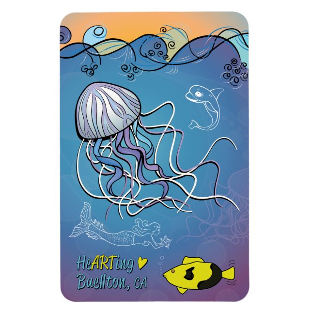 Magnet - Vagues de gelée - Buellton.Art (Vertical)