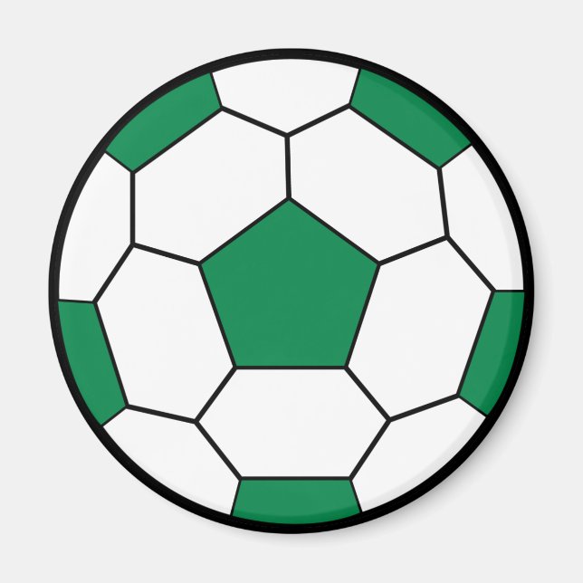 Magnet vert balle de football (Devant)
