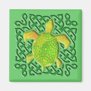 Magnet (vert) celtique de tortue de noeud