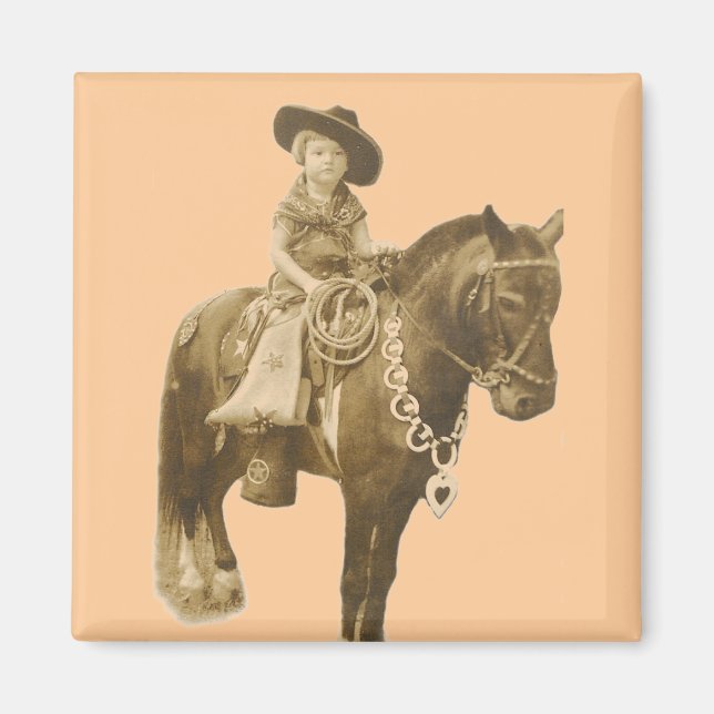 MAGNET vintage COWGIRL (Devant)