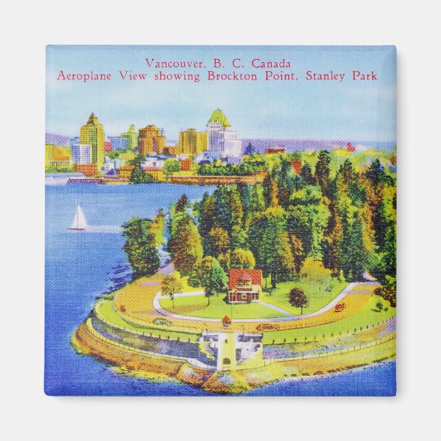 Magnet vintage de l'île de Vancouver (Devant)