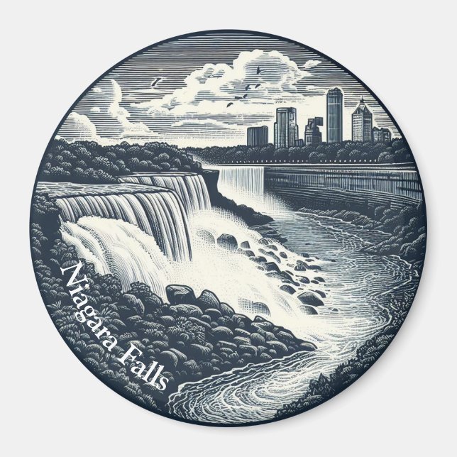 Magnet Vintage de Niagara Falls (Devant)