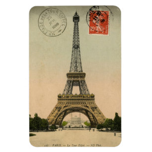 Magnet - Vintage French Postcard 'Eiffel Tower'