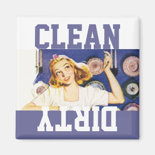 Magnet Vintage Retro Happy Homemaker Lave-vaissell