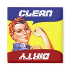 Magnet Vintage Rosie the Riveter Dish washer Flip