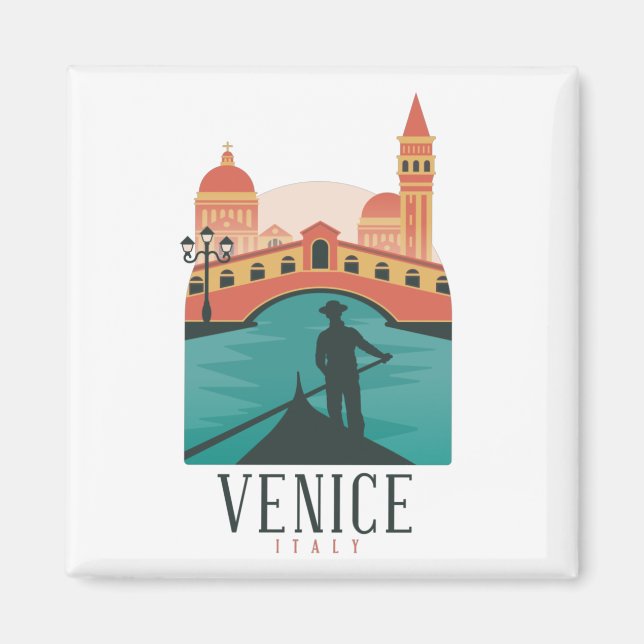 Magnet Vintage voyage de Venise (Devant)