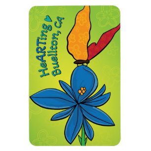 Magnet - Violet(te) et un papillon - Buellton.Art