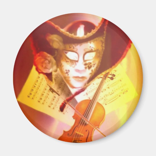 Magnet violoniste de Venise (Devant)