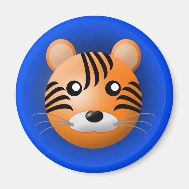 magnet with animal: tiger (Front)