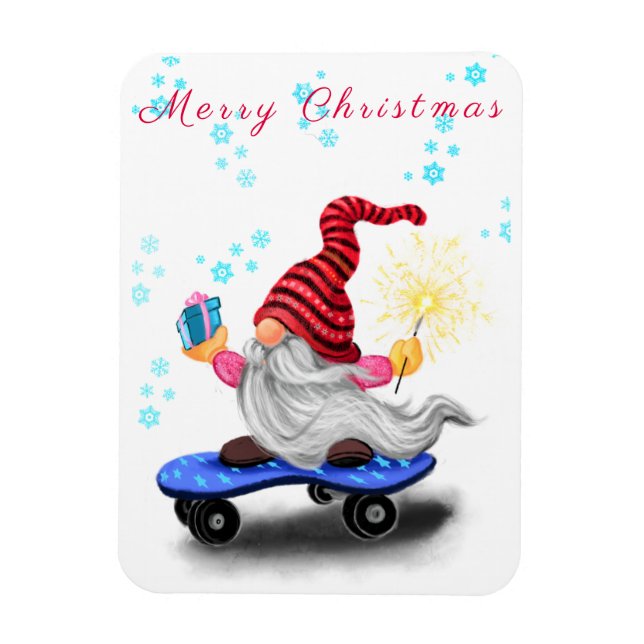 Magnet with Christmas Gnome (Vertical)