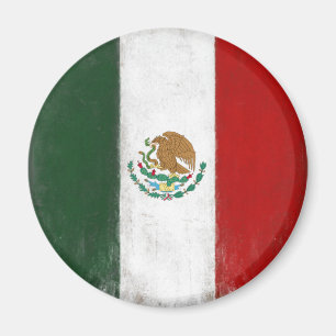 Magnet with Distressed Flag from Mexico