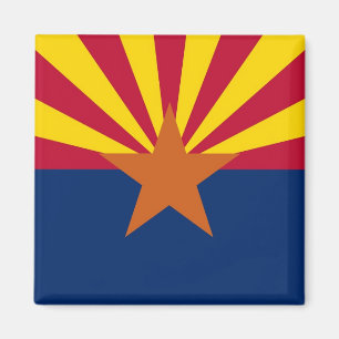 Magnet with Flag of Arizona State - USA