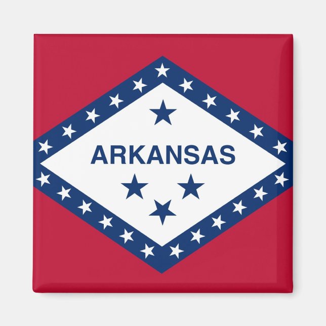 Magnet with Flag of  Arkansas State - USA (Front)